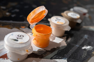 Acrylic paints on canvas.