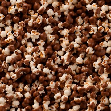 Detailed photograph of Chocolate Popcorn, seamless image
