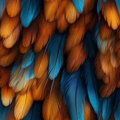 Fototapeta premium Close-up image of Feather, seamless image