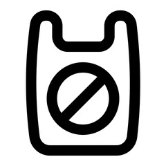 plastic bag line icon