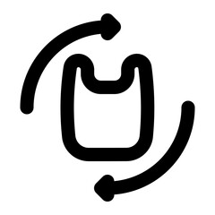 plastic bag line icon