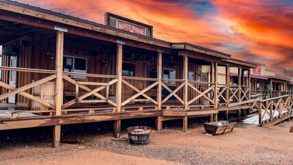 The old west town of the Hualapai Indian Reservation at the west gate of the Grand Canyon National...