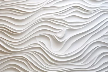 Foto auf Alu-Dibond Abstract Waves - White Background Interior © Michael