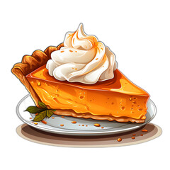 Pumpkin pie, pie, Thanksgiving pie, isolated pumpking pie clipart