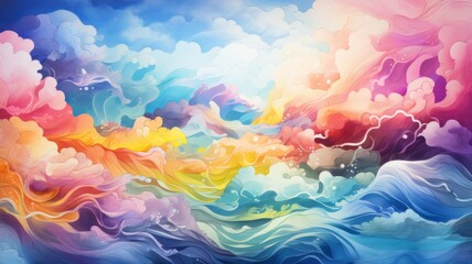 colorful wavy background pattern