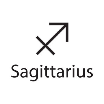sagittarius zodiac symbol icon vector