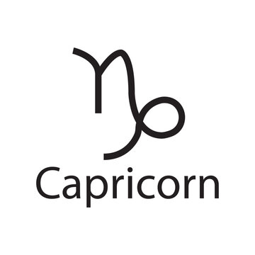 capricorn zodiac symbol icon vector