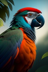 Fototapeta premium blue and yellow macaw