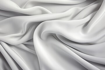 Grayscale Satin Fabric: White Gray Panoramic Backgrounds