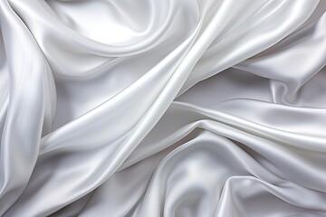 Ice Silk: White Gray Satin Texture Mimicking Silver Fabric Silk Background