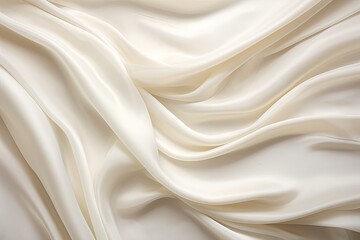 Ivory Infusion: White Satin Close-Up for Delicate and Soft Backgrounds