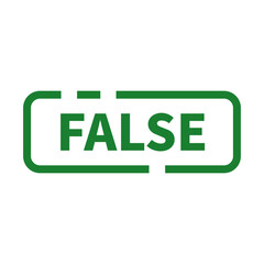 False Stamp In Green Rectangle Line Shape For Verification Information
