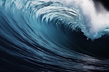 Noir Waves: Macro Photography of Black Sand Beach's Wave Pattern