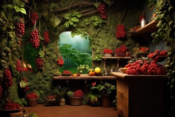 Obraz premium Nature's Delight A Mulberry House for Health and Wellness Enthusiasts