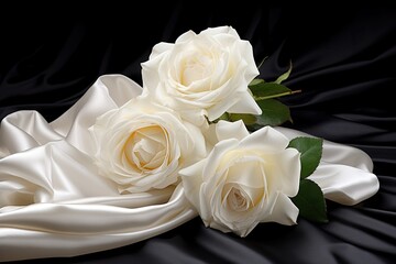 Pearl Pageantry: Luxurious White Silk or Satin for Elegant Wedding Settings