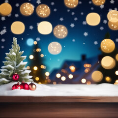 Fototapeta na wymiar Christmas and New Year Greetings Background
