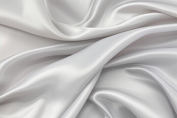 Obraz premium Pearl Panorama: Wide White Gray Satin Fabric for Expansive Background Designs