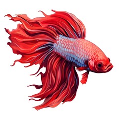 Obraz na płótnie Canvas red fish isolated on white