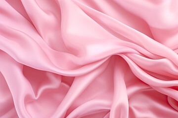 Obraz premium Plush Pink Panorama: Soft Silk or Satin Wedding Background - Romantic and Elegant