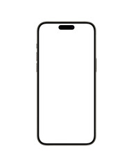 iPhone 15 Pro Mockup transparent png, Smartphone mockup