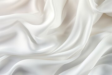 Obraz premium Satin Shimmer: White Fabric for Soft Backgrounds