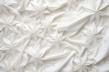Satin Snow: Winter White Fabric Background for Christmas Decorations