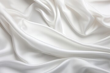 Fototapeta premium Satin Splendor: White Satin Fabric - Pure, Clean Backgrounds