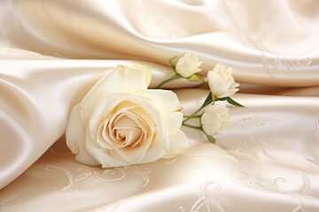 Sepia Satin: Luxury Retro-Style Wedding Backgrounds with Cloth Texture