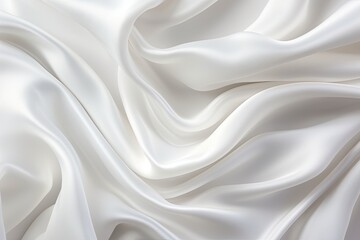 Silken Elegance: Abstract White Satin Background with Folds