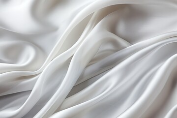 Obraz premium Silken Sheen: White Gray Satin Texture with Natural Patterns