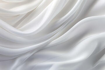 Silken Elegance: Abstract White Satin Background with Wavy