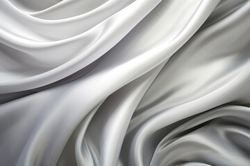 Silver Spectrum: Soft Blur Pattern on Gray Satin Fabric - Unique Backgrounds