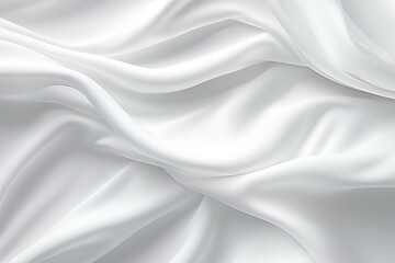 Motion Beauty: Soft Waves on White Cloth Abstract Background