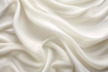 Waves of Ivory: Abstract White Cloth Background with Soft Waves