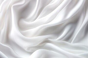 Fototapeta premium Whispering White Waves: Abstract Background with Flowing White Satin Image
