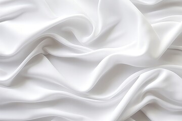 White Ripples: Wavy White Cloth Background with Soft Waves