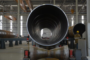 Large diameter steel pipe plant, Steel pipe manufacturing, Steel pipes for drilling oil and water