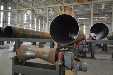 Large diameter steel pipe plant, Steel pipe manufacturing, Steel pipes for drilling oil and water