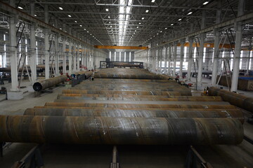 Large diameter steel pipe plant, Steel pipe manufacturing, Steel pipes for drilling oil and water