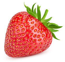 Fresh organic strawberry isolated on white background