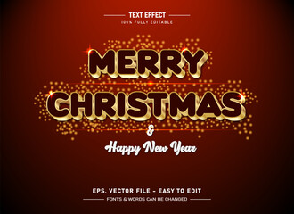 Merry christmas new editable text effect