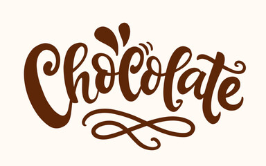 Chocolate calligraphy logo lettering banner word