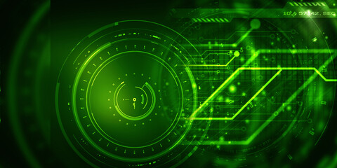 2d illustration Abstract futuristic electronic circuit technology background