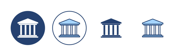 Bank icon vector. Bank sign and symbol, museum, university