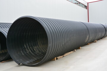 Metal Reinforced PE Spiral Corrugated Pipe, HDPE Corrugated Drain Pipe, High quality Pipe plant