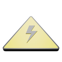 3d Warning Triangle Icon