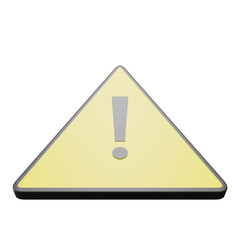 3d Warning Triangle Icon