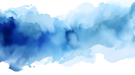 blue wave watercolor on white background  - obrazy, fototapety, plakaty
