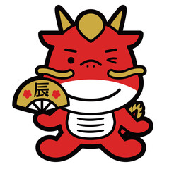 2024年辰年の年賀状や正月に使える龍のポップでかわいい干支イラスト