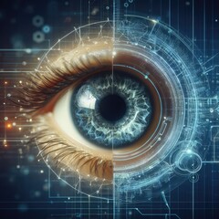 Digital Eye, AI - Artificial Intelligence digital concept